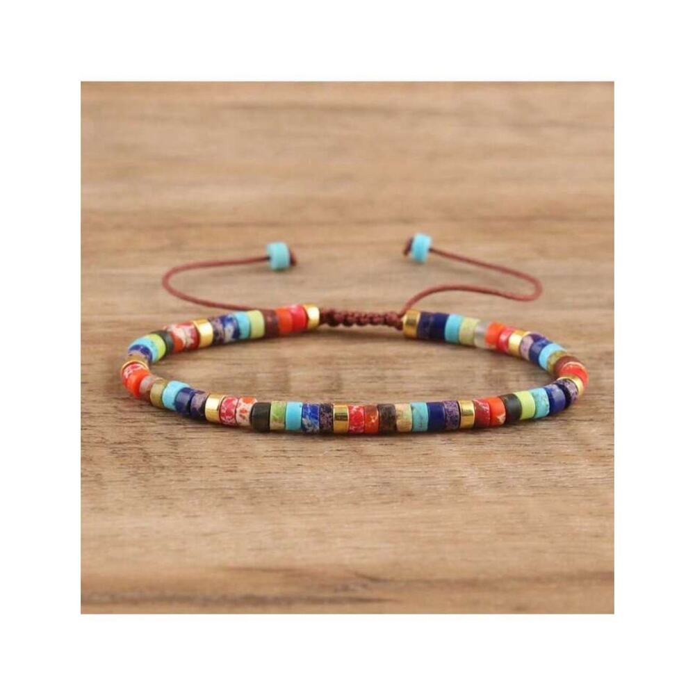 7 Chakra Color Bracelet, Meditation Bracelet, Bohemian Bracelet, Yoga Bracelet